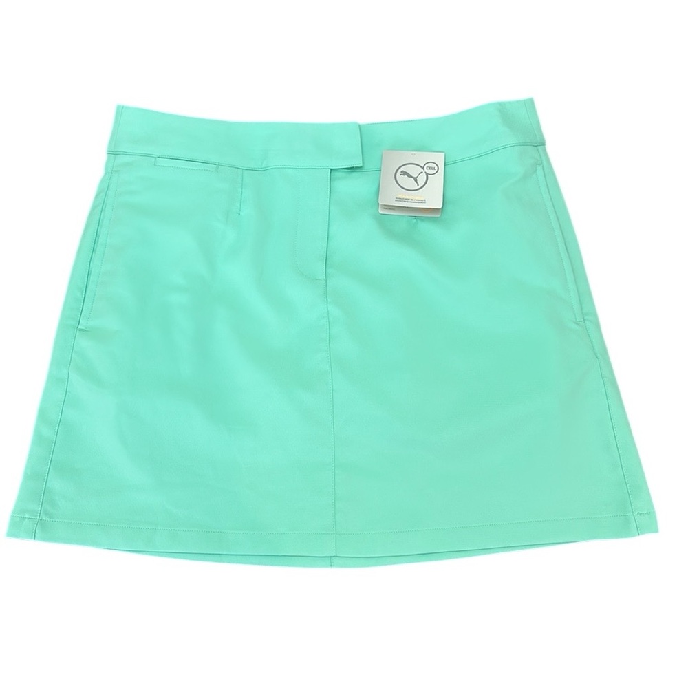 Puma Green Golf Tech Skort 8 Dry Cell Moisture Wicking UPF 50+ 4-Way Stretch